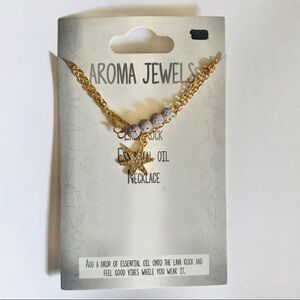 Mystic Apparel Aroma Jewels Lava Rock Essential Oil Necklace